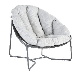 COCOON NATERIAL ANTHRACITE ARMCHAIR 92X95.5X79.5 WITH UPHOLSTERED CUSHION