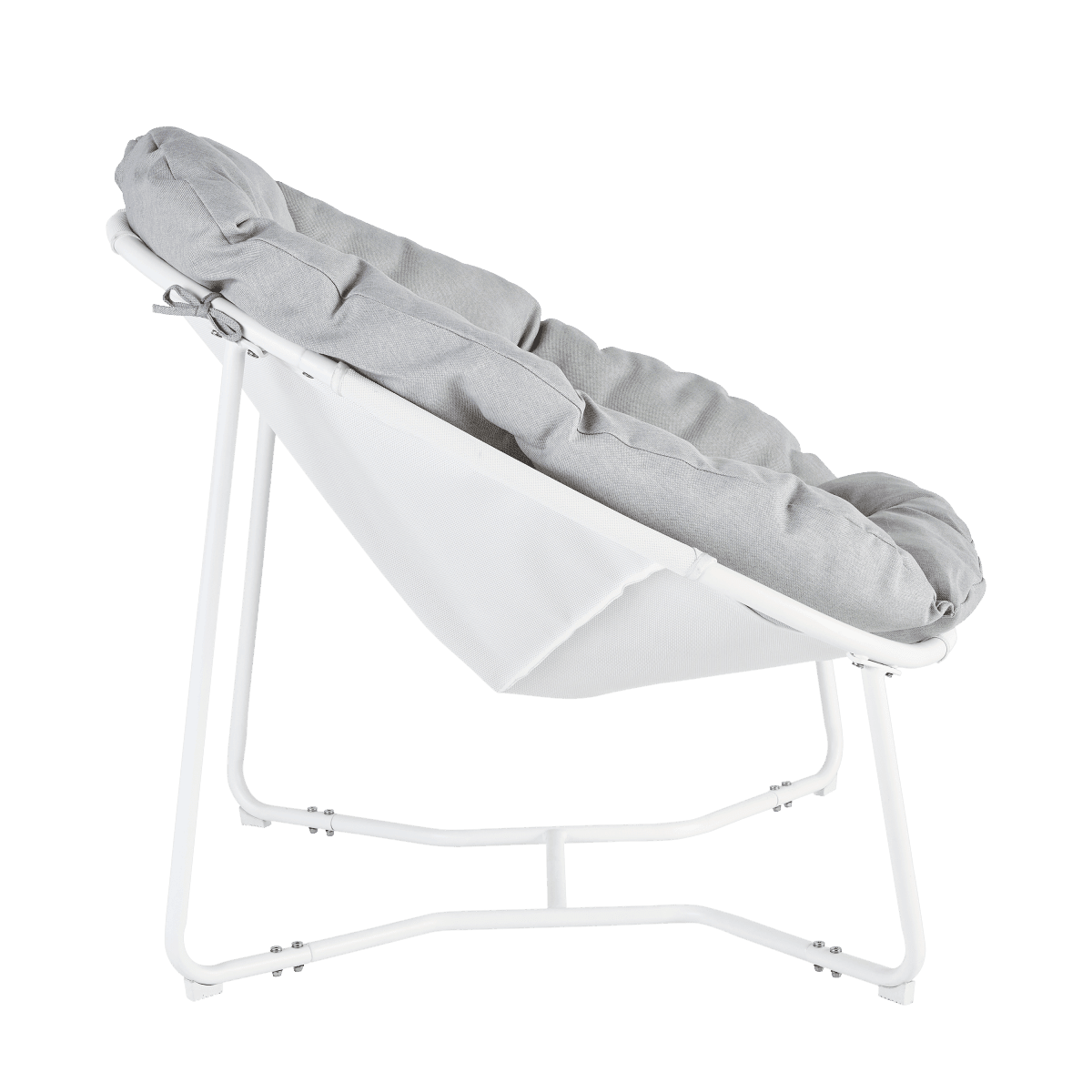 MOON NATERIAL WHITE 92X95.5X79.6 ARMCHAIR WITH UPHOLSTERED CUSHION