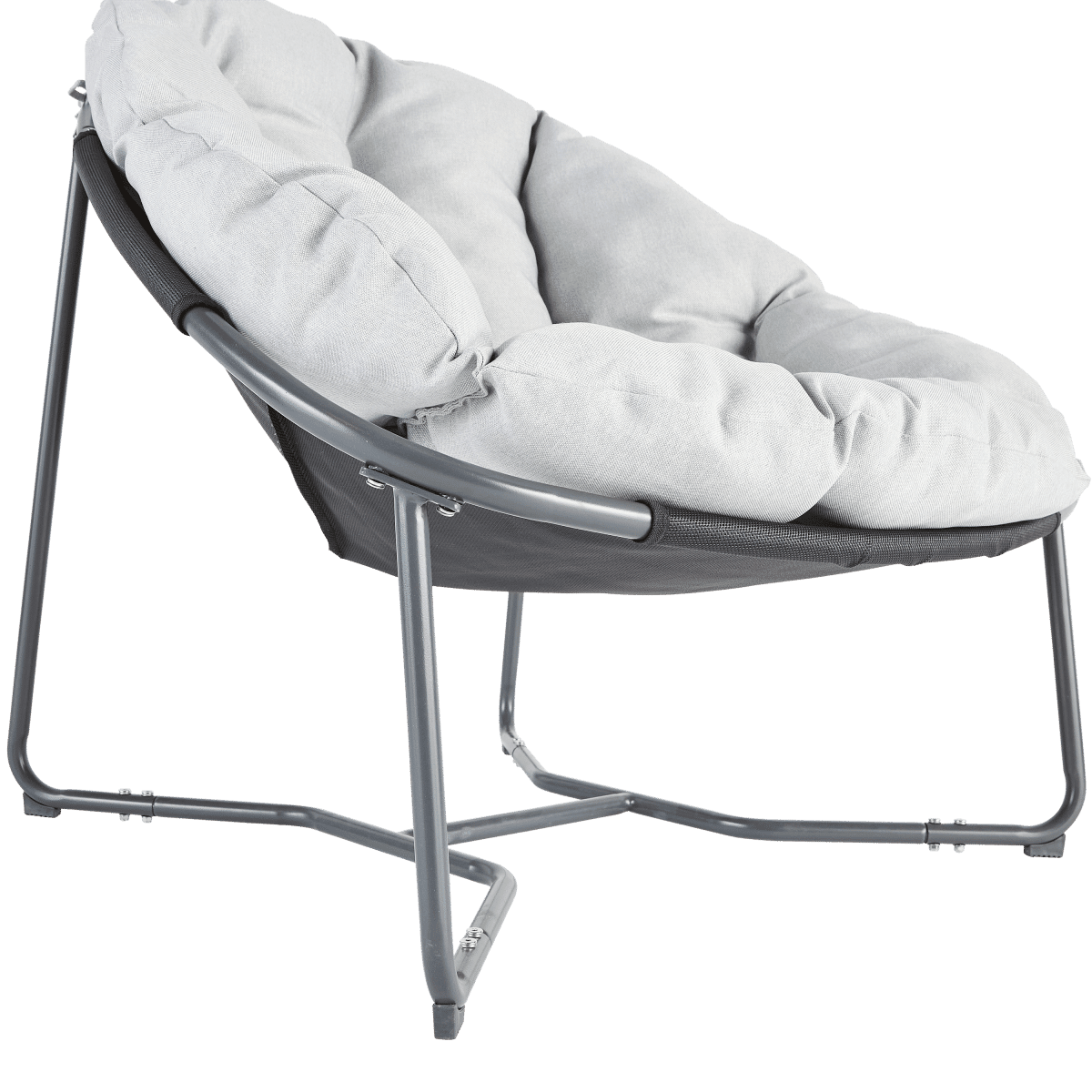 COCOON NATERIAL ANTHRACITE ARMCHAIR 92X95.5X79.5 WITH UPHOLSTERED CUSHION