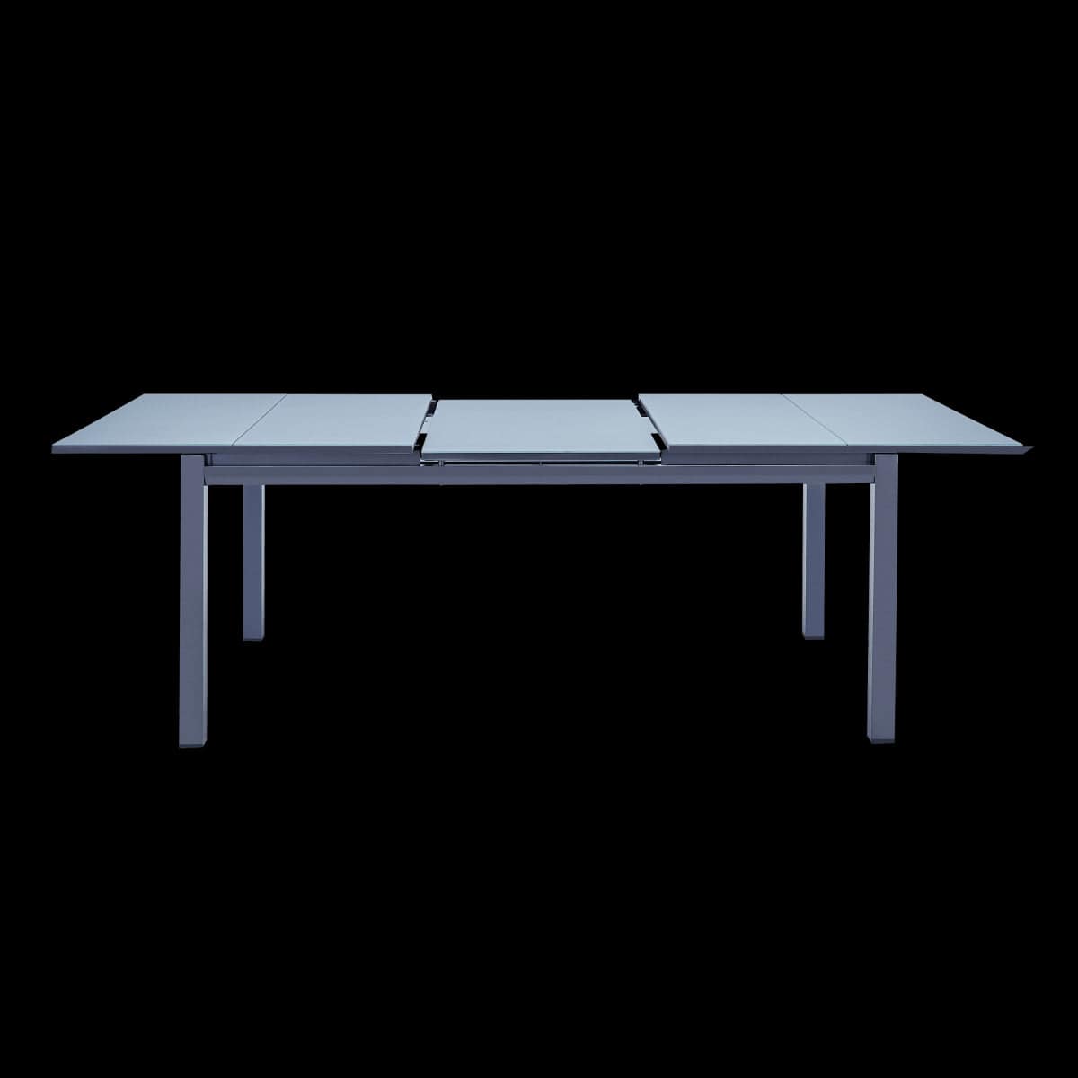 Bricocenter ODYSSEA II EASY NATERIAL TABLE 180/240X100 ANTHRACITE ALUMINUM GLASS TOP