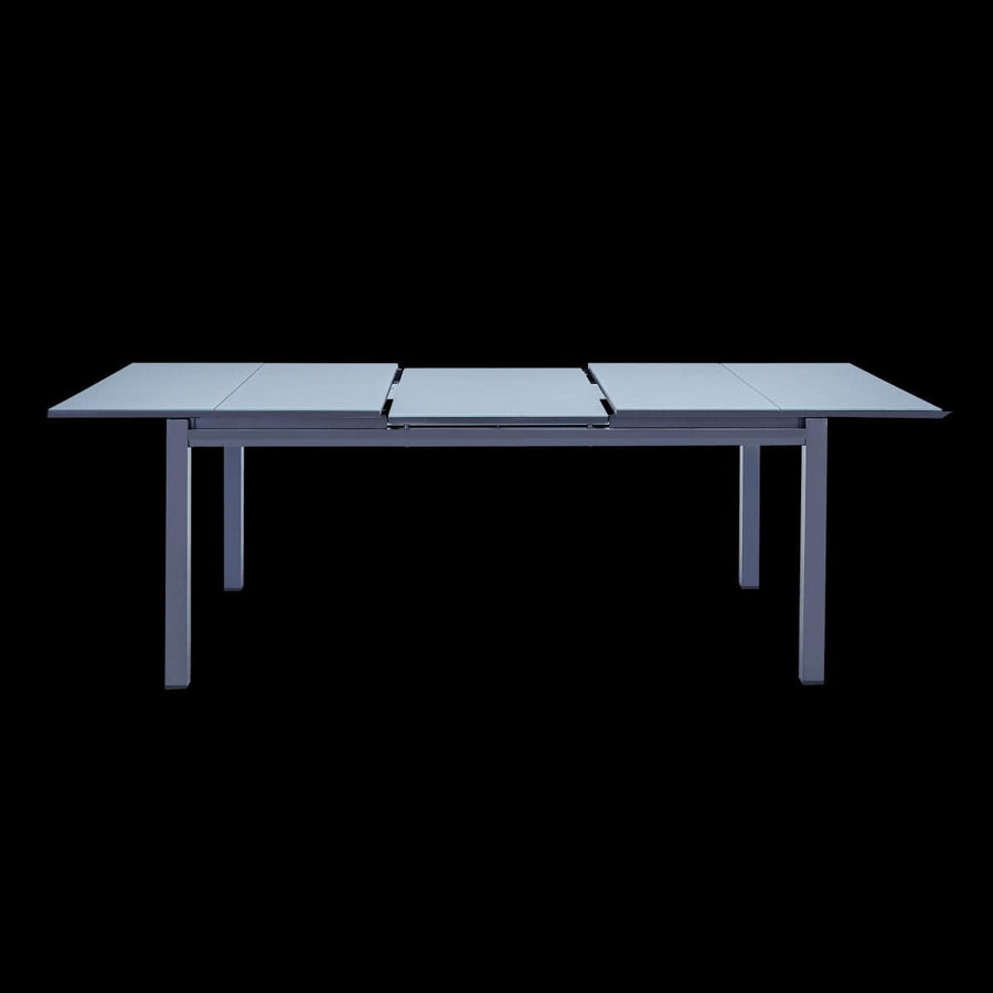 Bricocenter ODYSSEA II EASY NATERIAL TABLE 180/240X100 ANTHRACITE ALUMINUM GLASS TOP