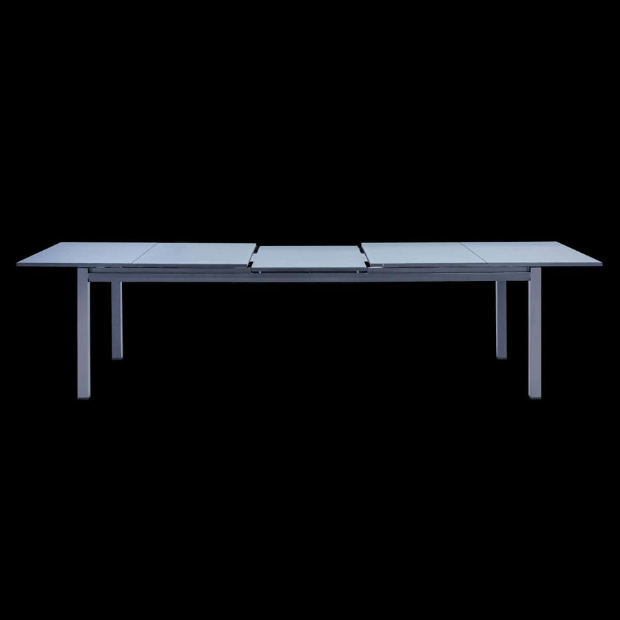 Bricocenter TABLE ODYSSEA II EASY NATERIAL 256/320X100 ANTHRACITE ALUMINIUM GLASS
