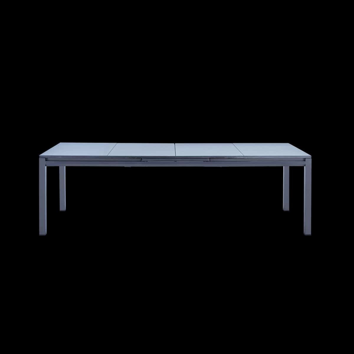 Bricocenter TABLE ODYSSEA II EASY NATERIAL 256/320X100 ANTHRACITE ALUMINIUM GLASS