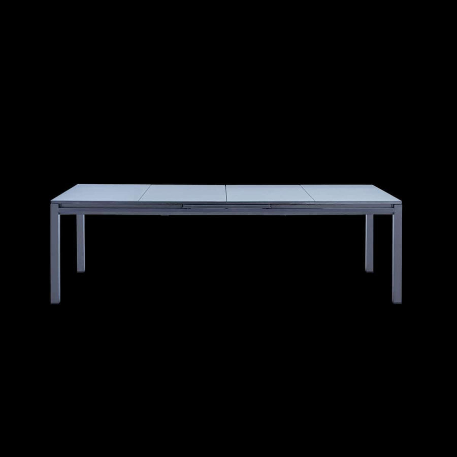 Bricocenter TABLE ODYSSEA II EASY NATERIAL 256/320X100 ANTHRACITE ALUMINIUM GLASS