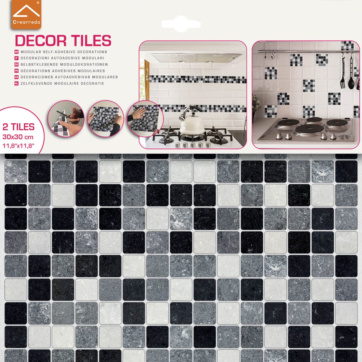 Bricocenter BLACK WHITE TILE STICKERS