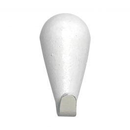 ZAMAK HOOK DROP WHITE