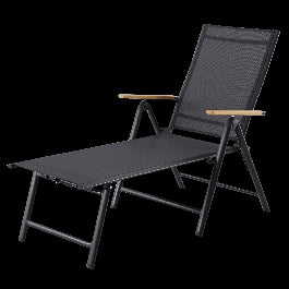 NATERIAL ORIS ORIGAMI MULTI-POSITION LOUNGER ALUMINIUM TEXTILENE ANTHRACITE