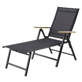 NATERIAL ORIS ORIGAMI MULTI-POSITION LOUNGER ALUMINIUM TEXTILENE ANTHRACITE