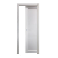 SLIDING CLOCHE DOOR 80X210 LAMINATED WHITE