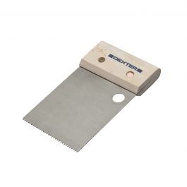 SPATULA 80MM DEXTER TOOTH 2.5X2.1MM FOR GLUE HARDENED STEEL WOODEN HANDLE