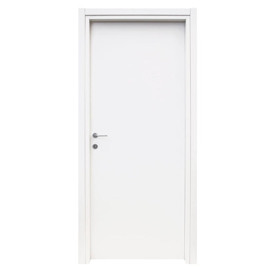 Bricocenter DOOR ANNA WHITE 80X210 CM REVERSIBLE HINGED DOOR CHROME HARDWARE