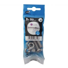 4 STAINLESS STEEL HEX HEAD BOLT A48X50