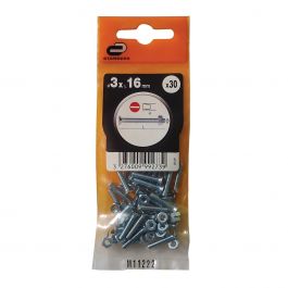 COUNTERSUNK HEAD BOLT PH. NUT AND RONDELL