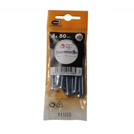 12 ZINC-PLATED STEEL CYLINDER BOLTS 4X50