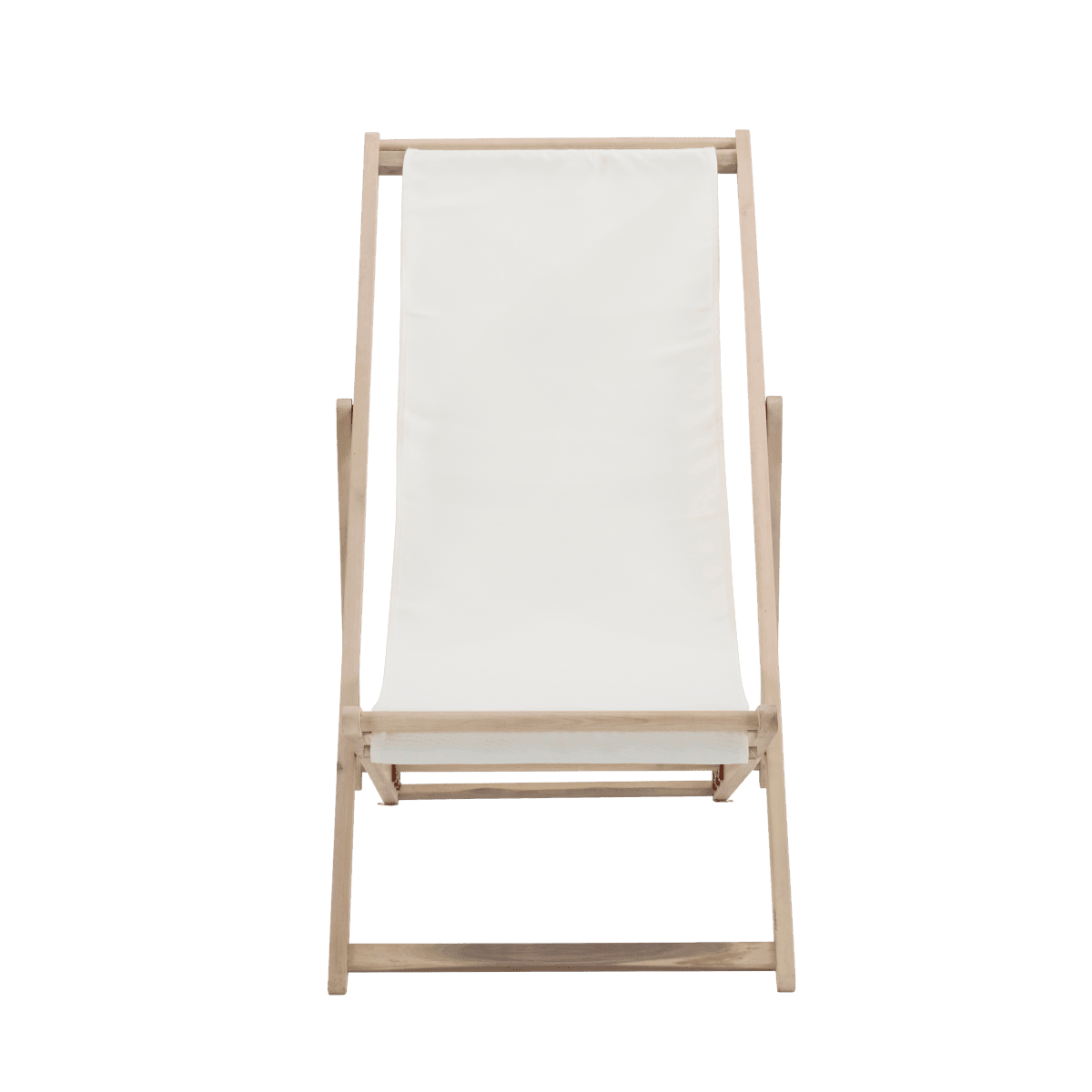 Naterial Solis deck chair in FSC acacia, 60x95x98 cm, cream