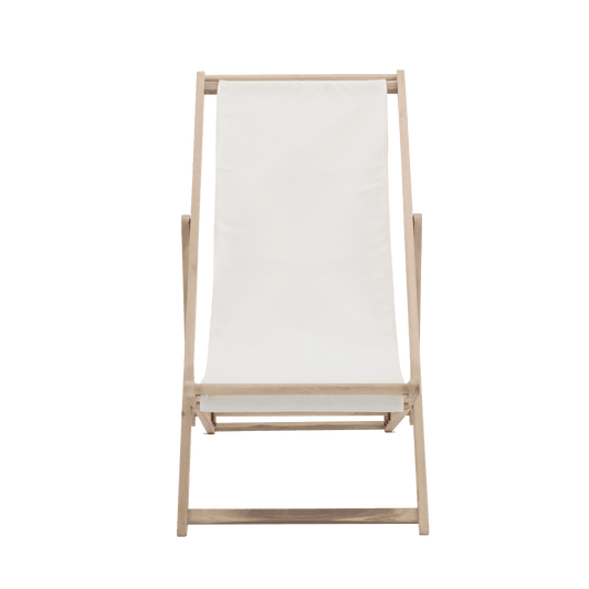 Naterial Solis deck chair in FSC acacia, 60x95x98 cm, cream