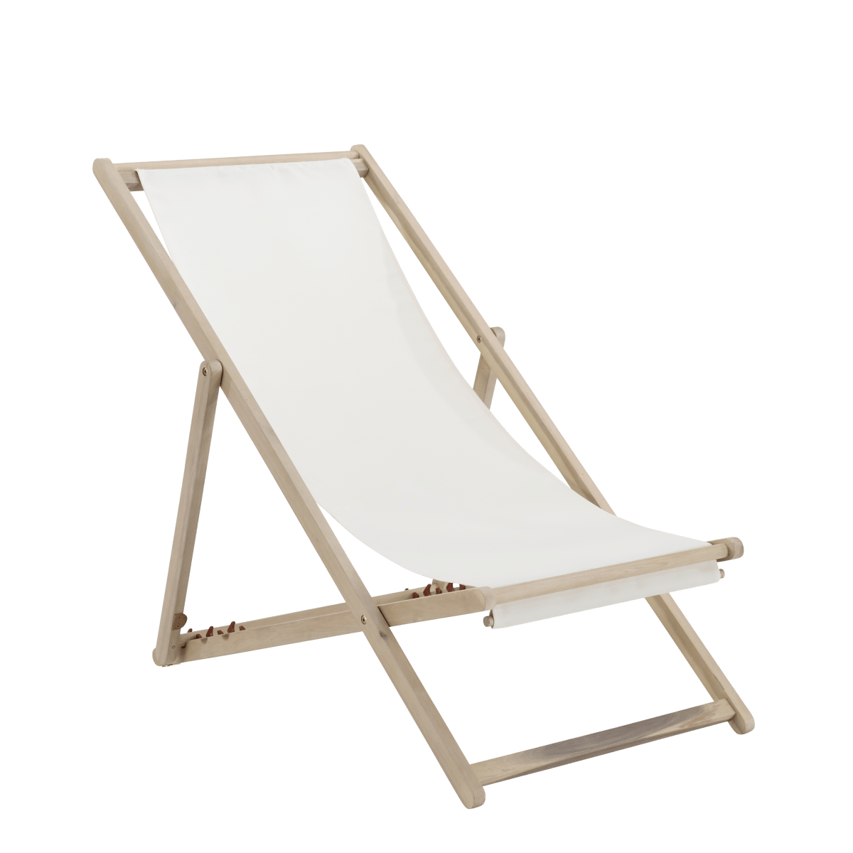 Naterial Solis deck chair in FSC acacia, 60x95x98 cm, cream