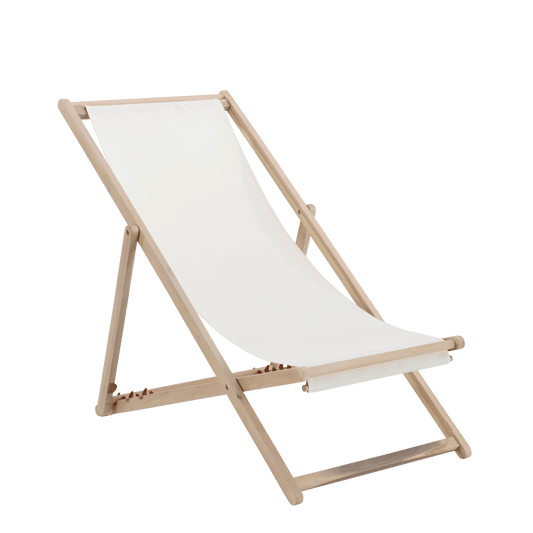 Naterial Solis deck chair in FSC acacia, 60x95x98 cm, cream
