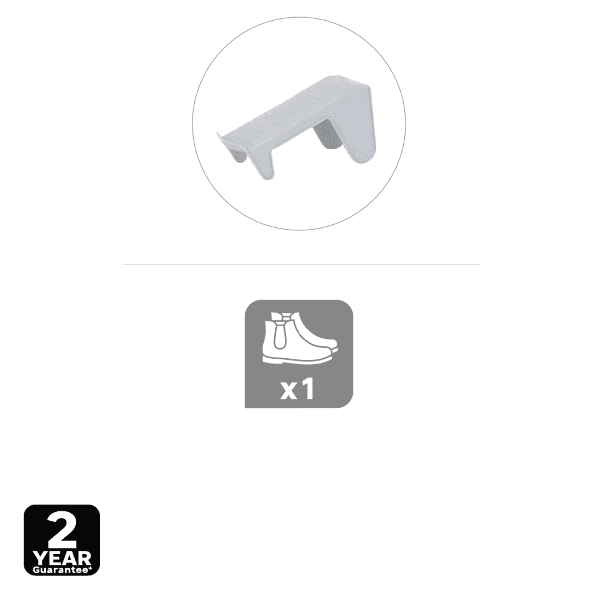 SPACE-SAVING STEP FOR SHOES GREY