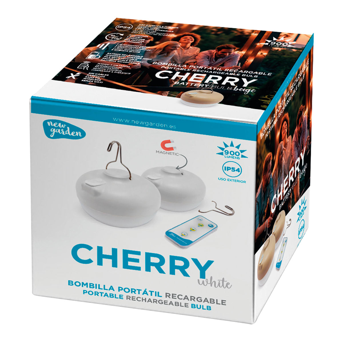 CHERRY OUTDOOR LAMP WHITE H12CM LED WARM LIGHT BATTERY OPERATED