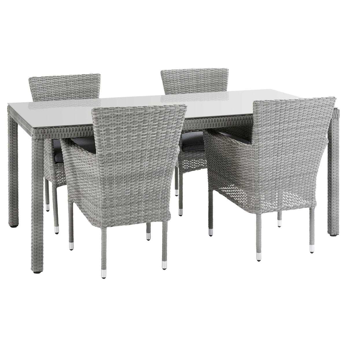 Bricocenter DAVOS NATERIAL TABLE 90X180X74 synthetic wicker aluminum and glass