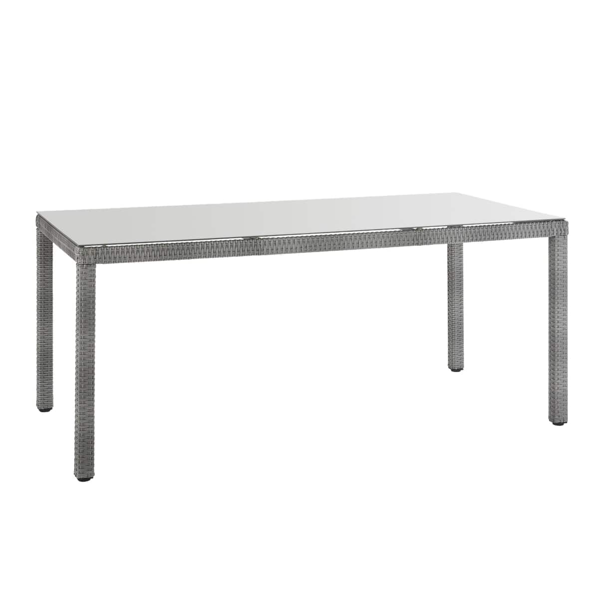 Bricocenter DAVOS NATERIAL TABLE 90X180X74 synthetic wicker aluminum and glass