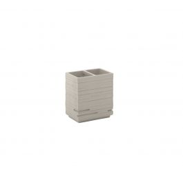 TOOTHBRUSH HOLDER G-QUADROTTO LIGHT TAUPE