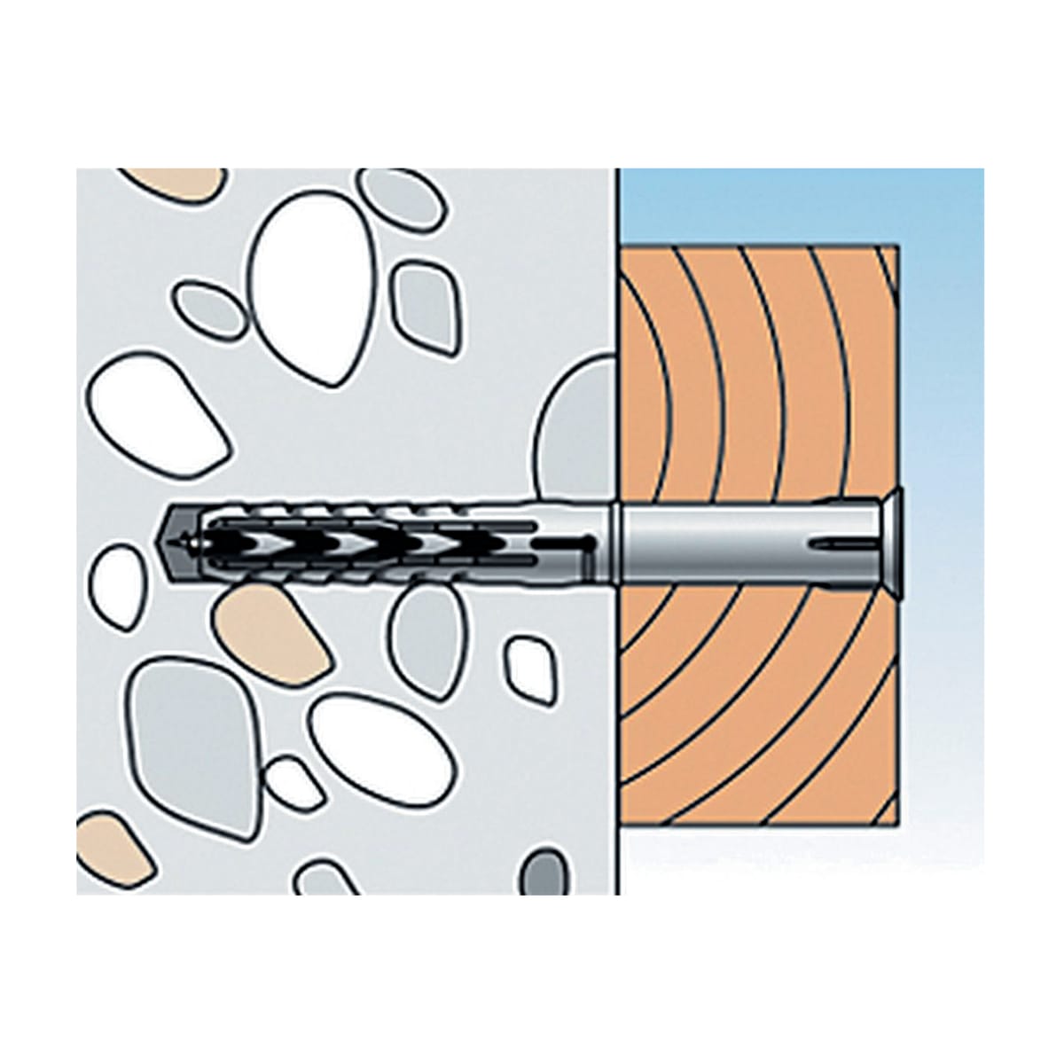 SXR 10x120 wall plug with screw, 1 piece, single-ended