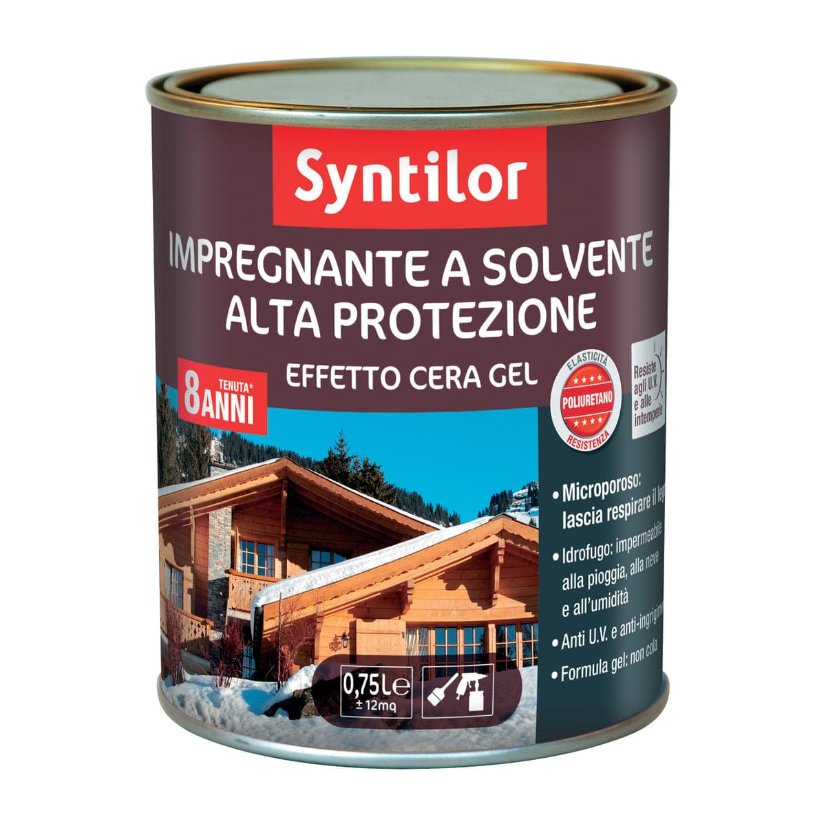 Bricocenter IMPREGNANTE PROTETTIVO PER LEGNO BASE SOLVENTE ALTA PROTEZIONE INCOLORE SYNTILOR 750ML