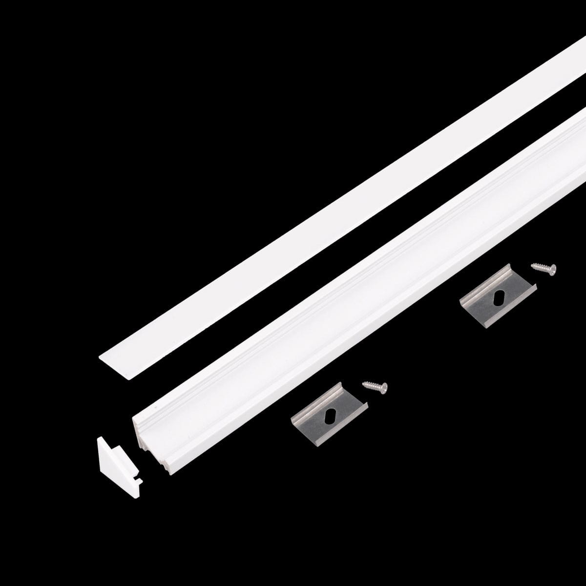 Bricocenter ANGLE PROFILE FOR LED STRIPS 2M ALUMINIUM WHITE