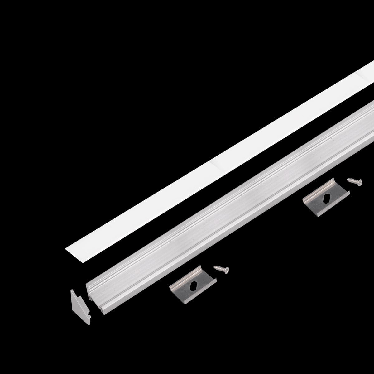 Bricocenter ANGLE PROFILE FOR LED STRIPS 2MT ALUMINIUM SILVER