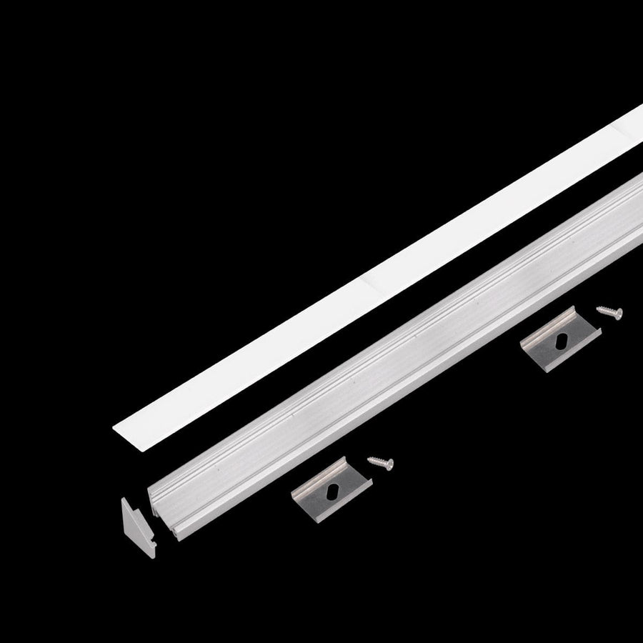 Bricocenter ANGLE PROFILE FOR LED STRIPS 2MT ALUMINIUM SILVER
