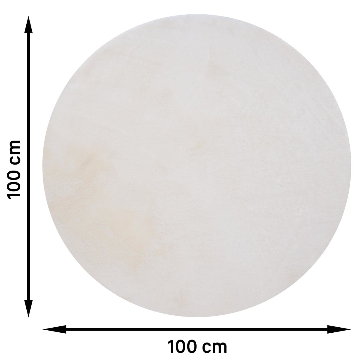 Bricocenter WHITE CREAM CARPET D.100 CM LONG PILE POLYESTER
