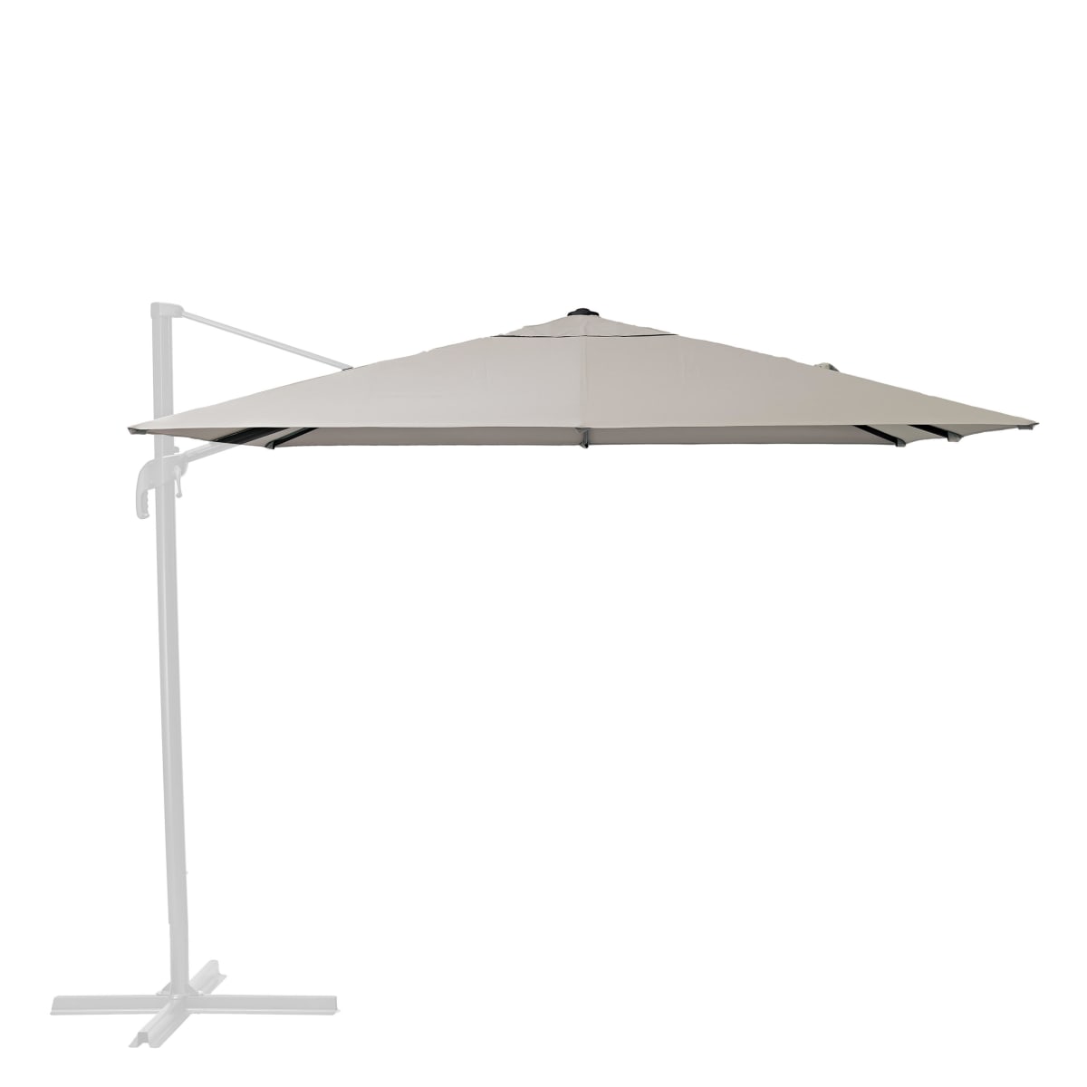 CANVAS FOR SUNSHADE 290X290 OFF-CENTRE NATERIAL ALUMINIUM DOVE GREY