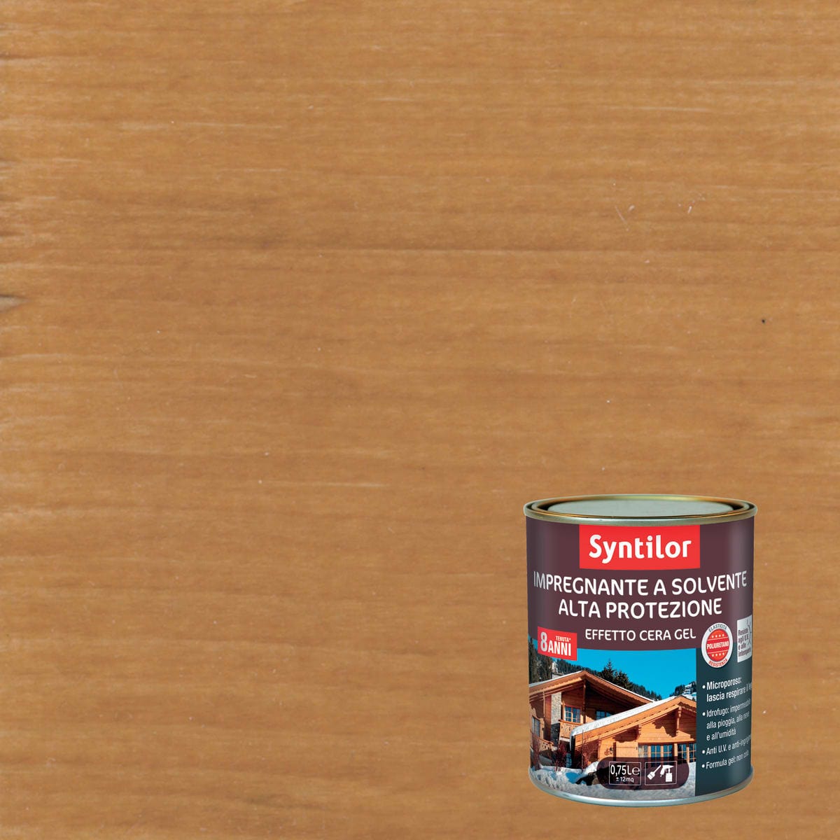Bricocenter IMPREGNANTE PROTETTIVO PER LEGNO BASE SOLVENTE ALTA PROTEZIONE INCOLORE SYNTILOR 2,5 LT