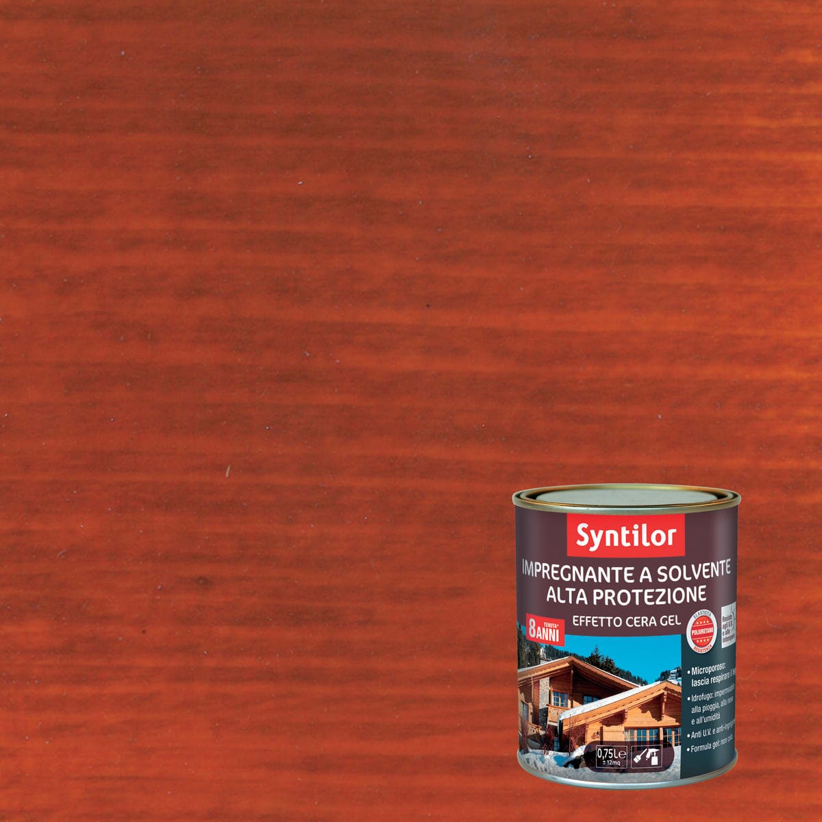 Bricocenter IMPREGNANTE PROTETTIVO PER LEGNO BASE SOLVENTE ALTA PROTEZIONE DOUGLAS SYNTILOR 750ML