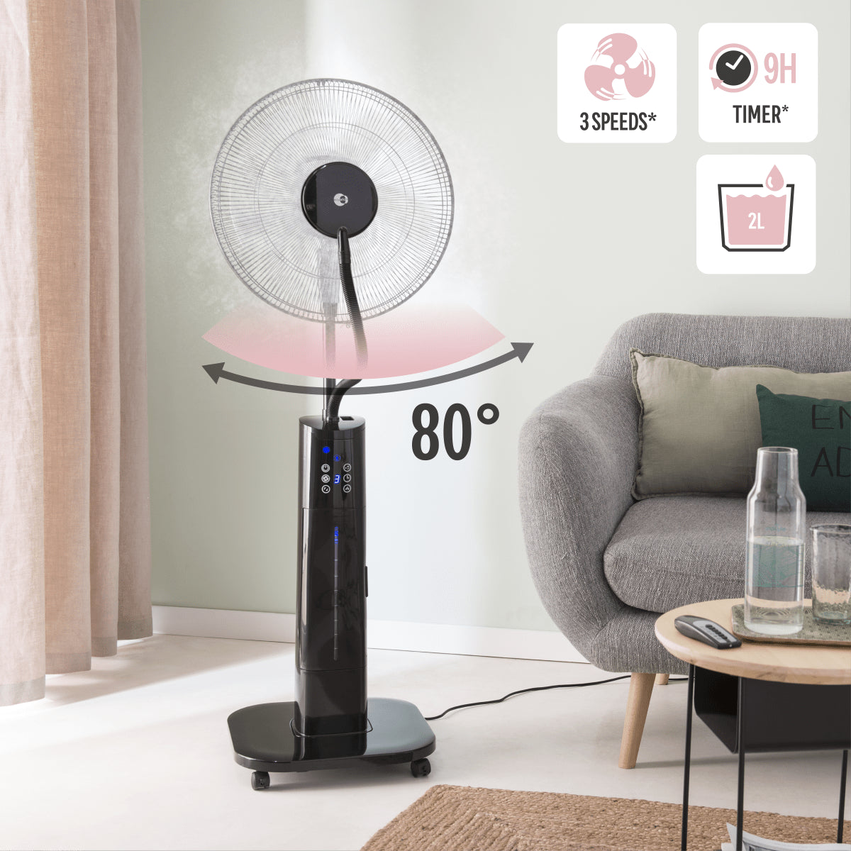 VENTILAT.WITH NEBULIZER D45 3VEL BLACK