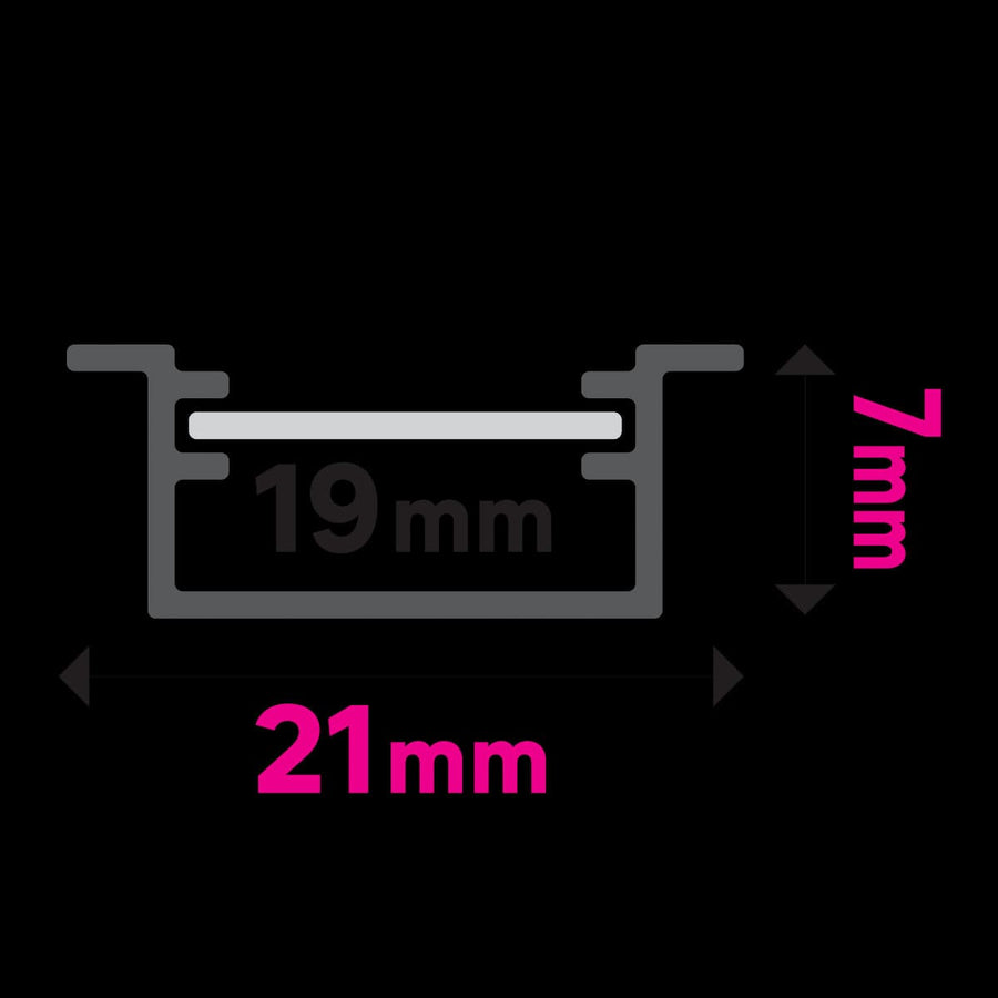 Bricocenter RECESSED PROFILE FOR LED STRIPS 2M ALUMINIUM WHITE