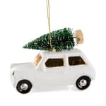 CAR White hanging decoration, H 6 x W 4 x D 10 cm