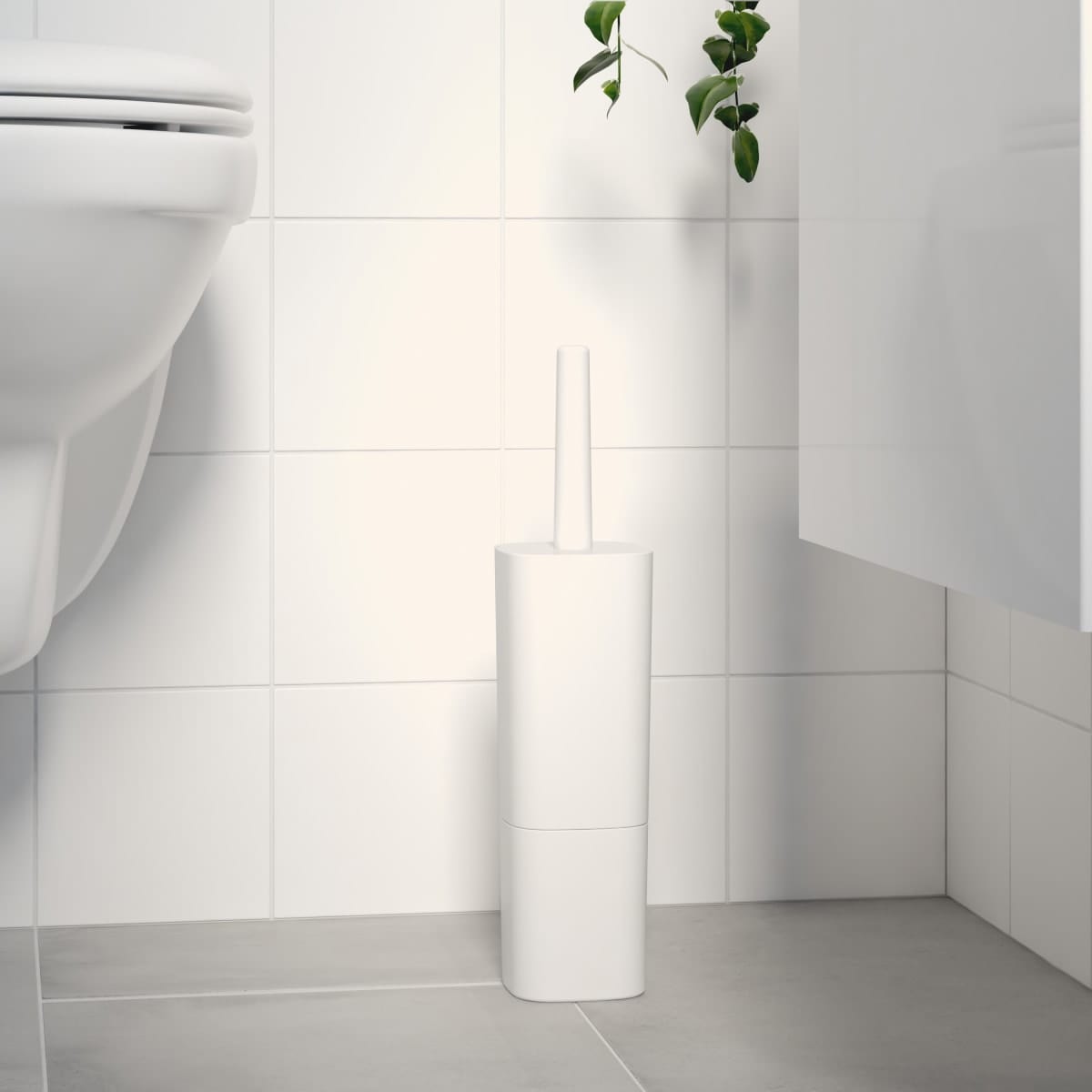 Bricocenter STANDING TOILET BRUSH HOLDER EASY SOFT TOUCH WHITE 0 - SENSEA