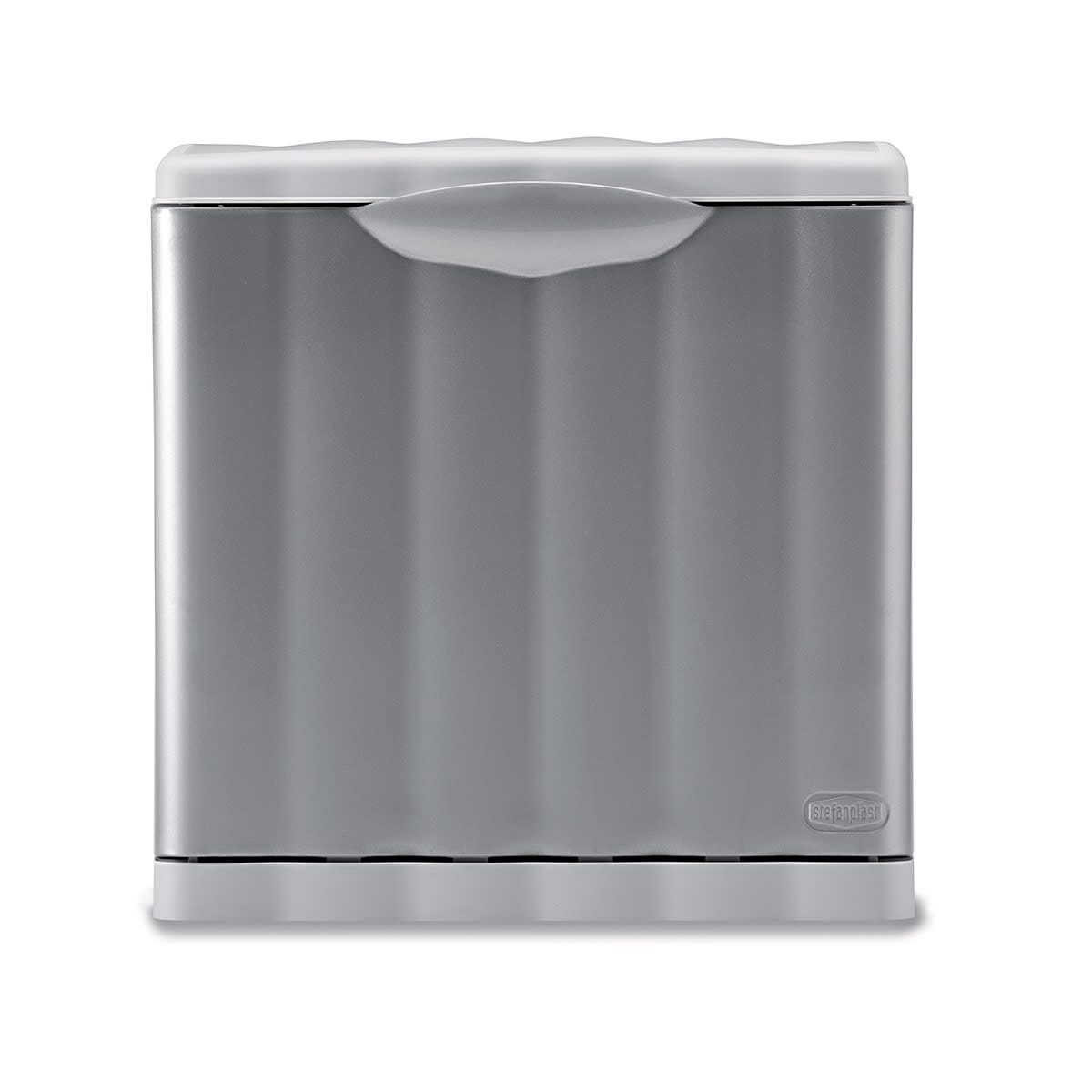 Bricocenter AMICA DUSTBIN 25LT L40 P25 H38CM GREY PLASTIC FLAP CLOSURE