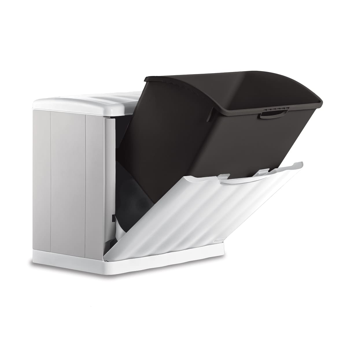 Bricocenter AMICA DUSTBIN 20LT L40 P30 H40CM FLAP CLOSURE WHITE PLASTIC