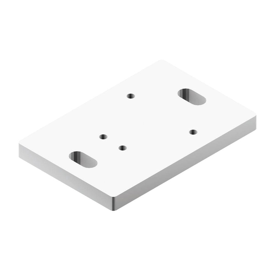 Bricocenter PILLAR FIXING PLATE WITH 4 SCREWS + 34 SCREWS FIXING PLANK WHITE 9010