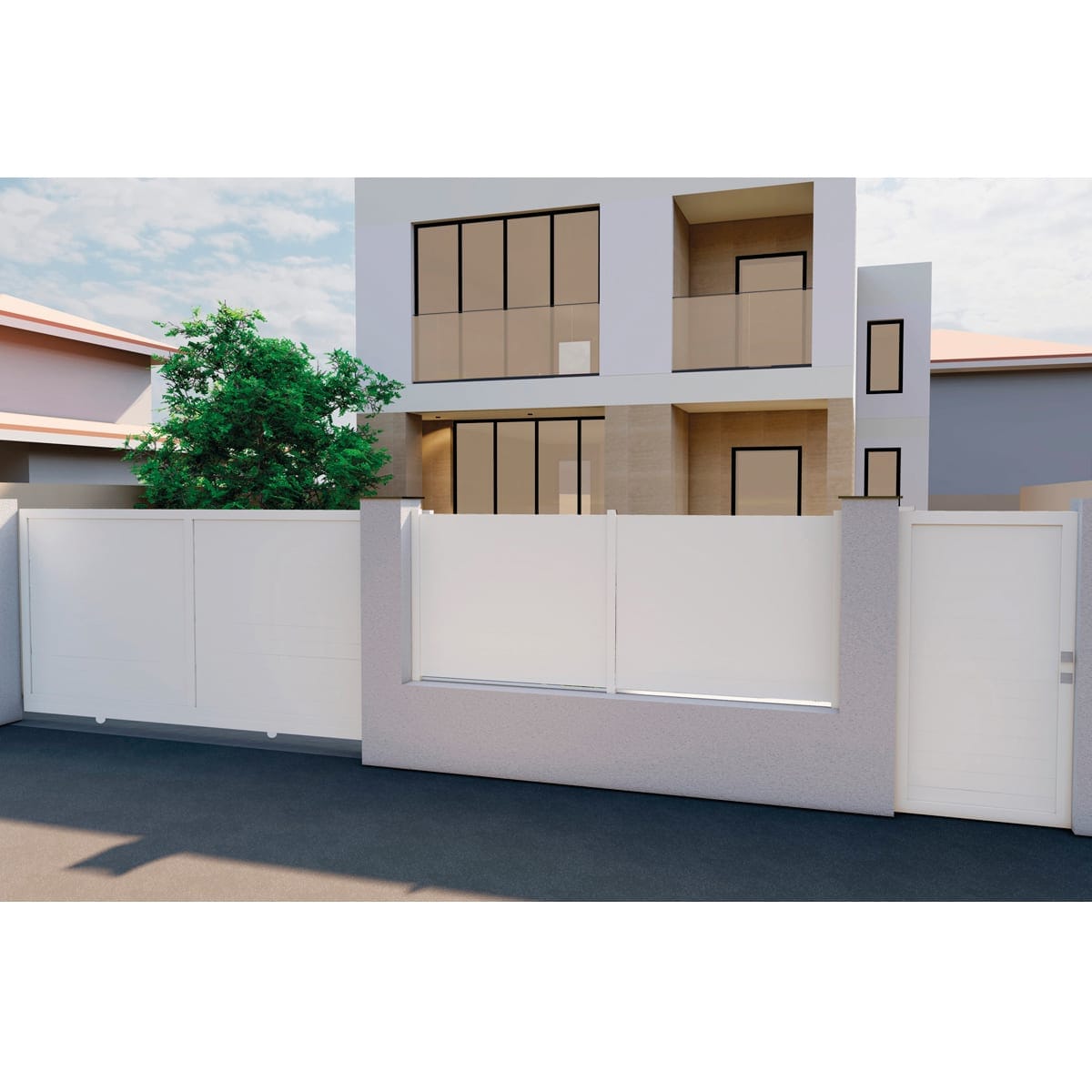 Bricocenter CANCELLO PEDONALE MAIA120 CLOSE 160X100 BIANCO 9010