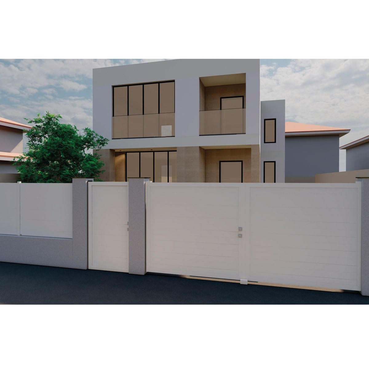 Bricocenter CANCELLO PEDONALE MAIA120 CLOSE 160X100 BIANCO 9010