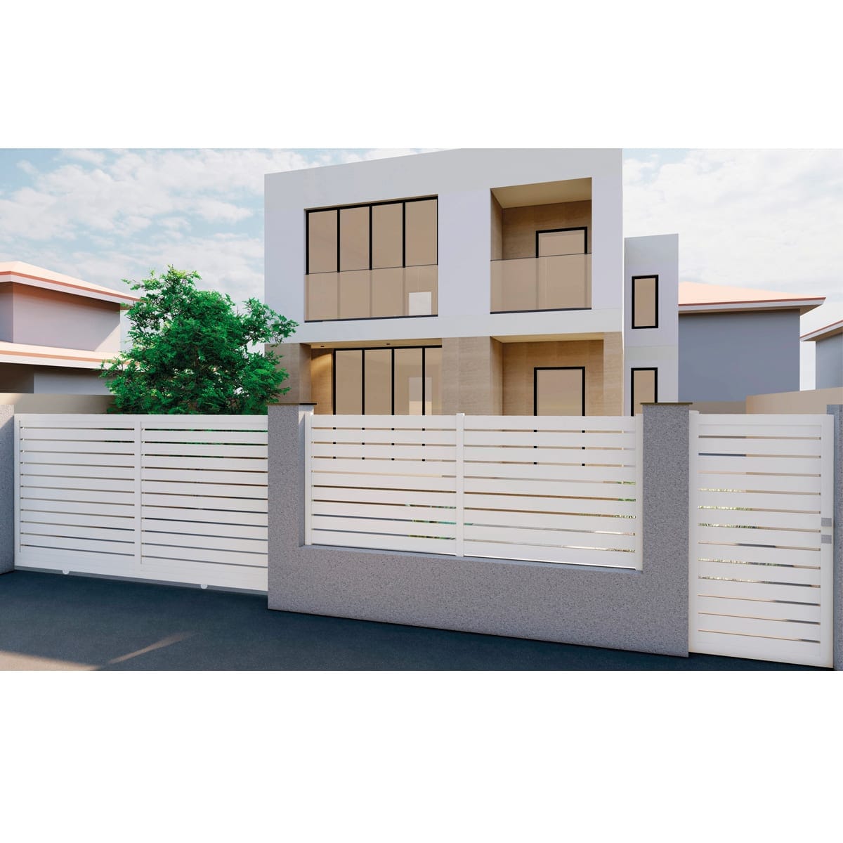 Bricocenter CANCELLO PEDONALE MAIA120 LUCE 20 MM 160X100 BIANCO 9010