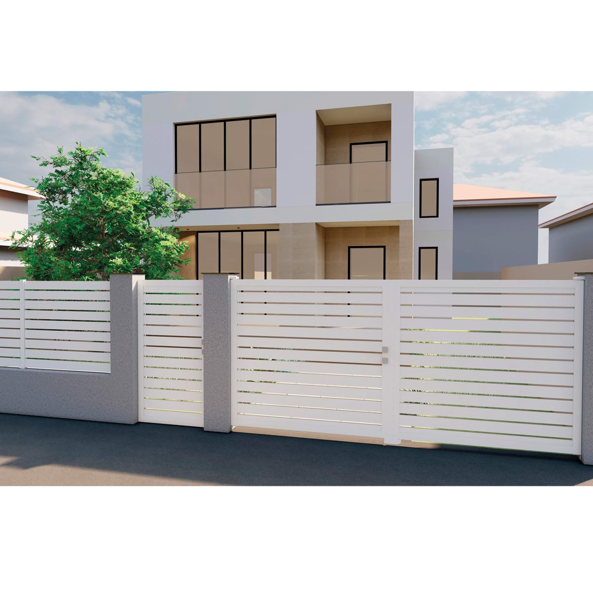 Bricocenter CANCELLO PEDONALE MAIA120 LUCE 20 MM 160X100 BIANCO 9010