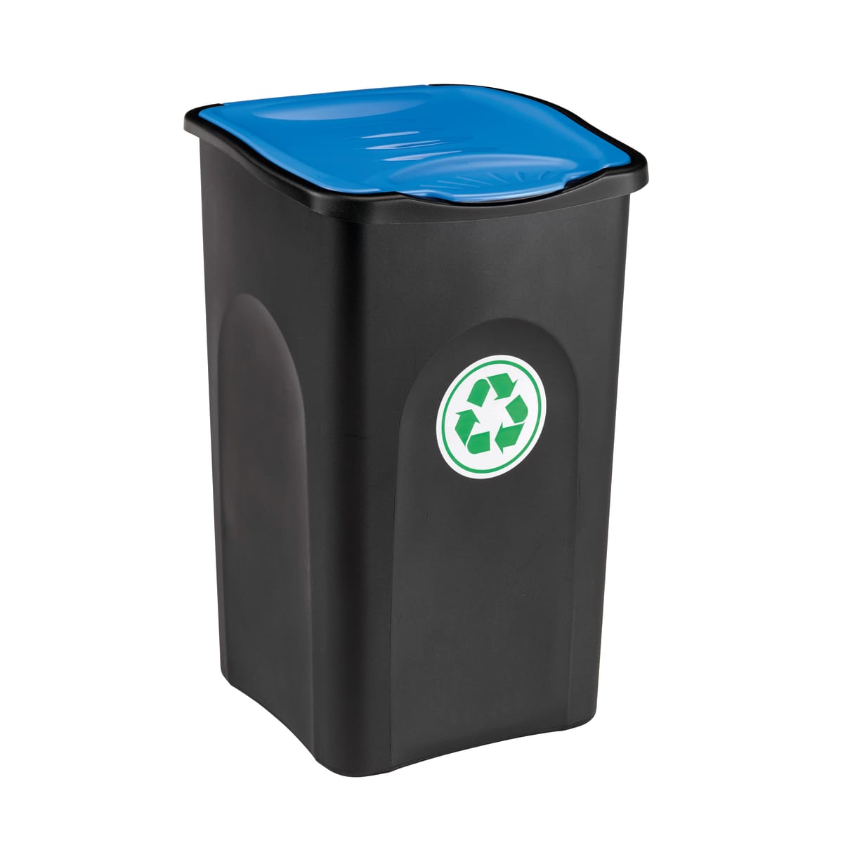 Bricocenter SET OF 3 ECOGREEN DUSTBINS BLACK/COLOURED LID