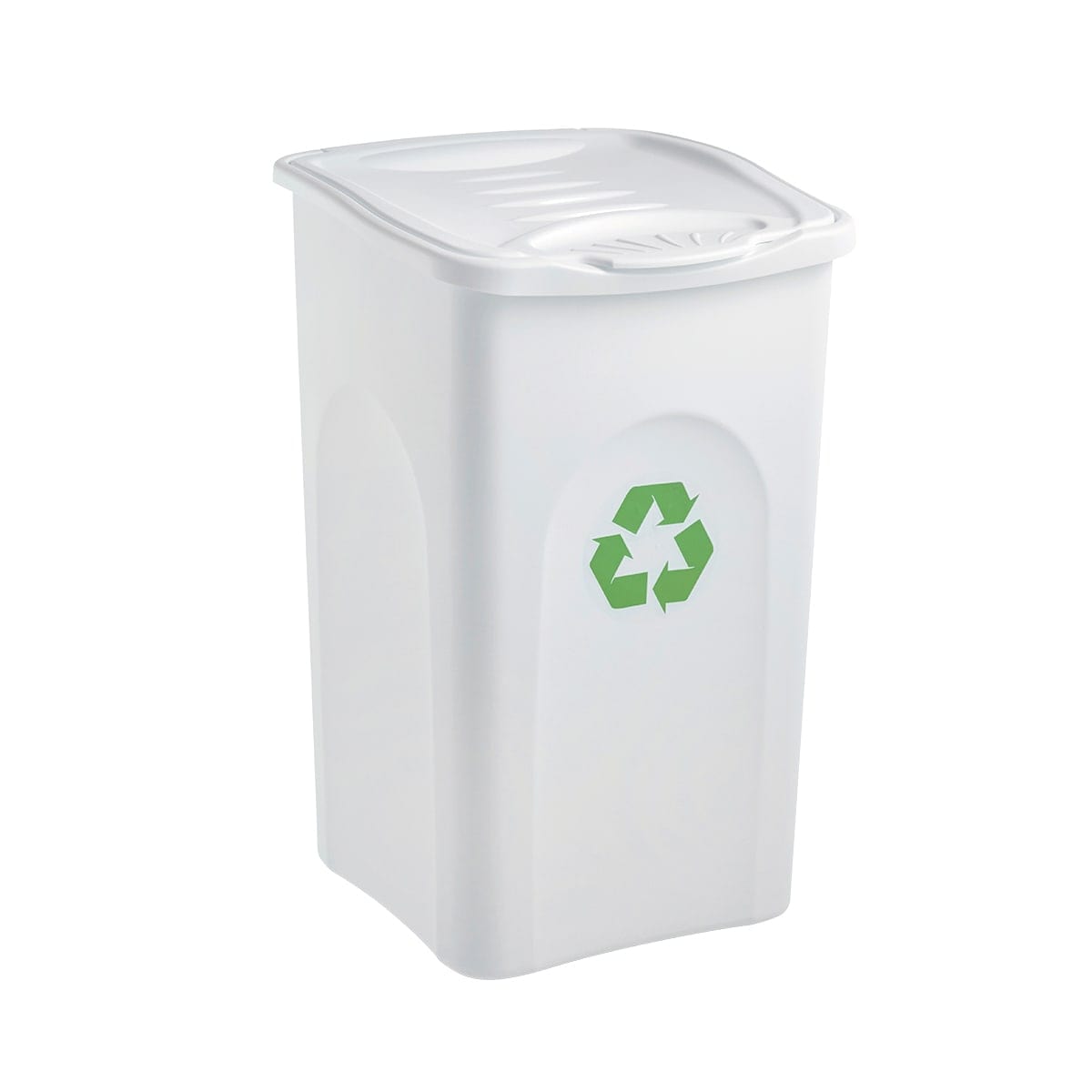 Bricocenter BE-GREEN DUSTBIN 50LT L37 P37 H56CM WHITE PLASTIC ROCKER CLOSURE