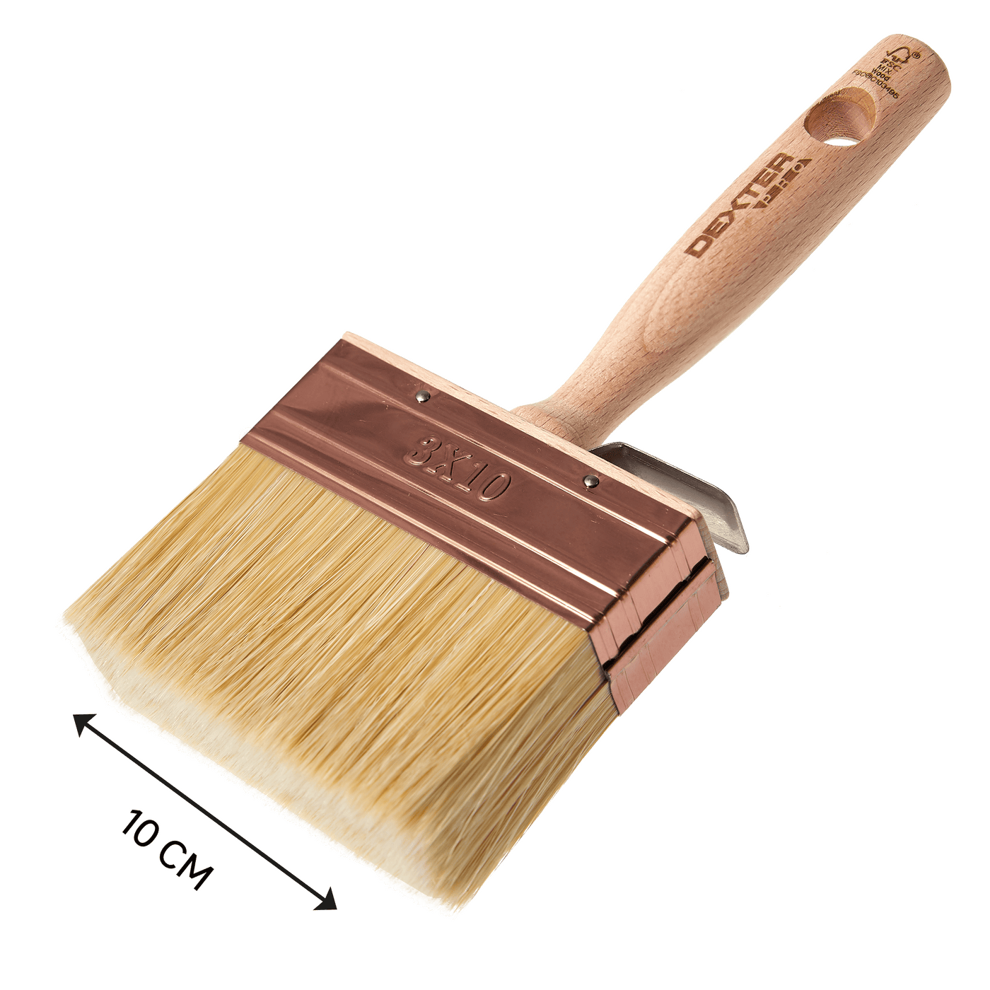 Plafonetta manico in legno dexter 10x3 cm
